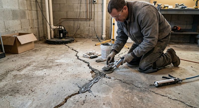 Cracked Basement Floor Repair in Tarrant County, TX
