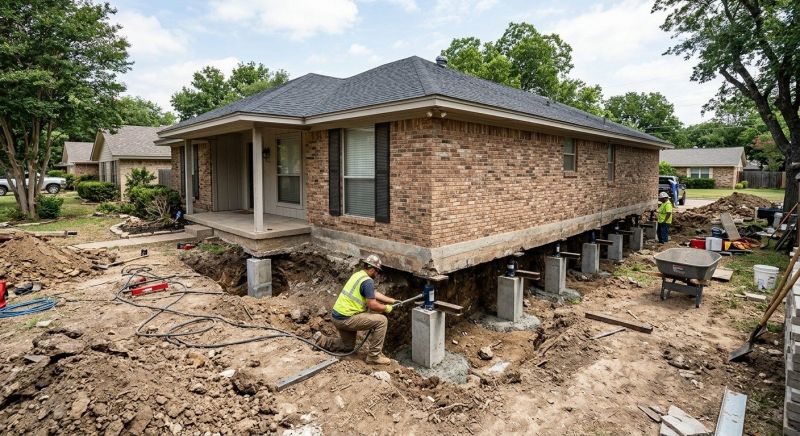 Foundation Pier Leveling in Tarrant County, TX