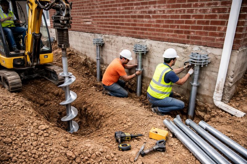 Helical Piers Installation in Tarrant County, TX