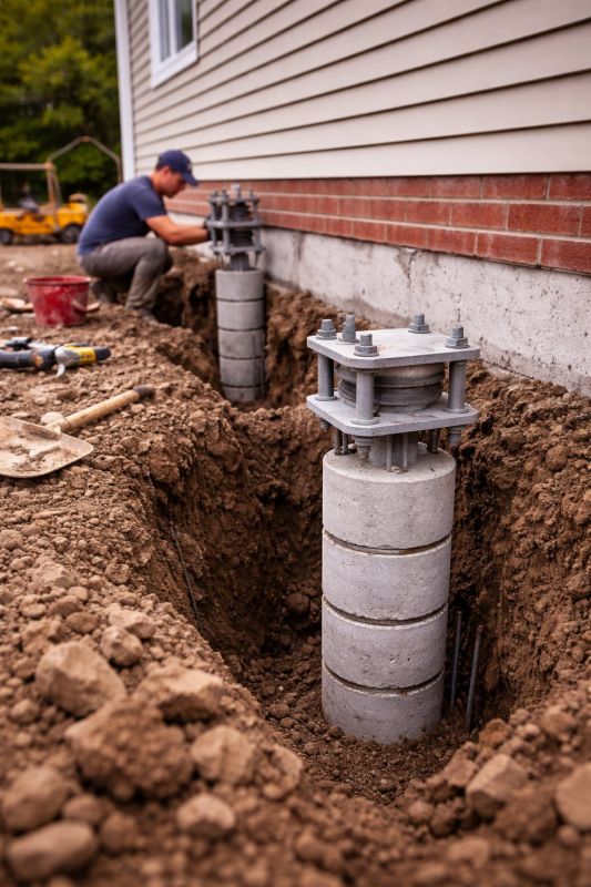 Helical Piers Installation in Tarrant County, TX