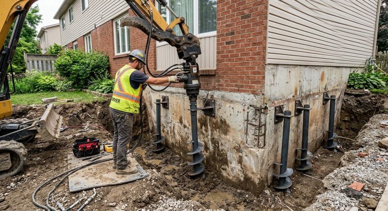 Helical Pile Installation in Tarrant County, TX