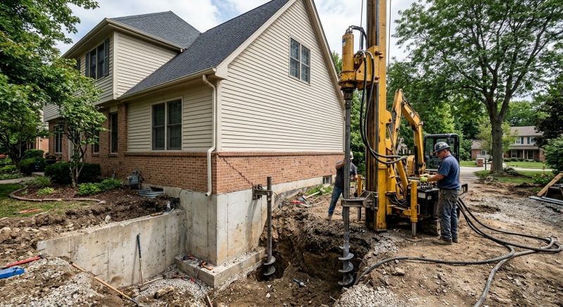 Helical Pile Installation in Tarrant County, TX